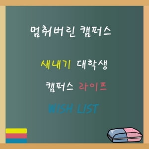 “새내기들아! 학교가게 되면 뭐할래?” 새내기 대학생 캠퍼스 라이프 wish list