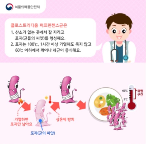 봄철 '퍼프린젠스' 식중독 주의…환자 절반은 4∼6월에 집중