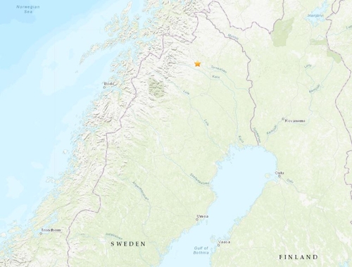 스웨덴 북부 광산서 규모 4.1 지진…"인명피해 없어"