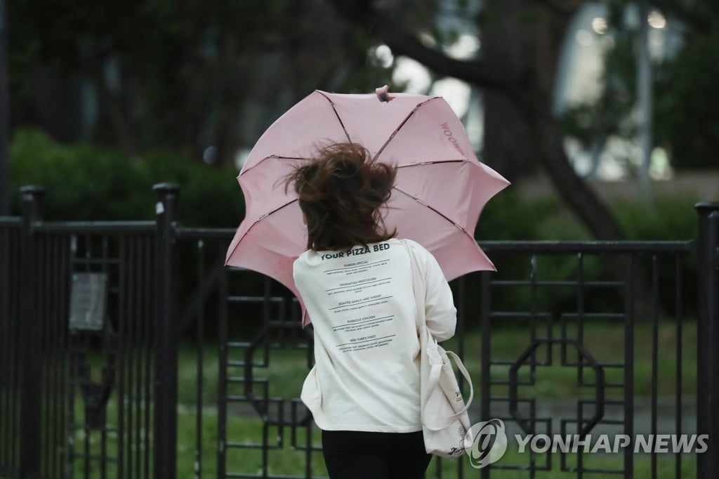 퇴근길 천둥·번개 동반한 강한 비…중부·경북에 우박