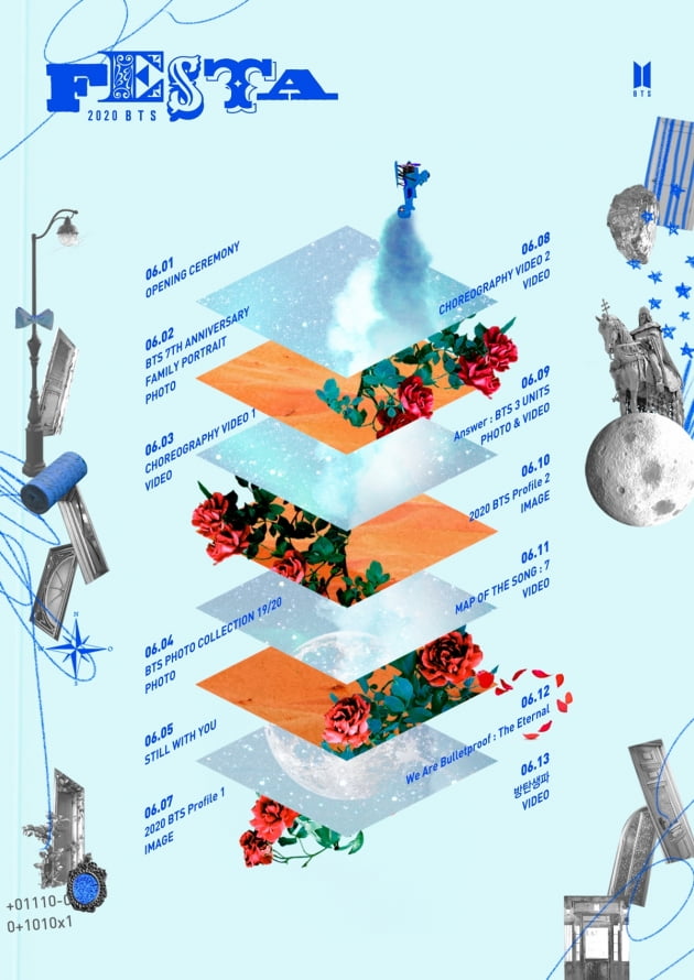 방탄소년단 2020 BTS FESTA TIMETABLE / 사진제공=빅히트엔터테인먼트