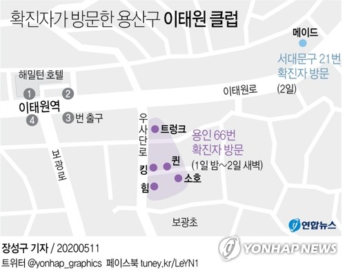 '새클럽' 2곳 등장에 이태원 집단감염 경로 규명 미궁 빠지나(종합)