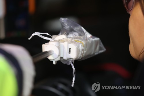 경기북부경찰, 비접촉 감지기로 음주단속…7명 적발