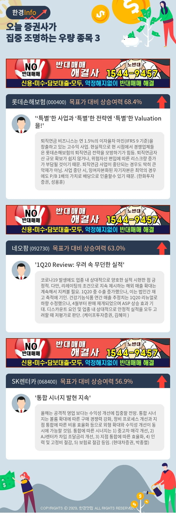 [포커스]오늘 증권사가 집중 조명하는 우량 종목 3