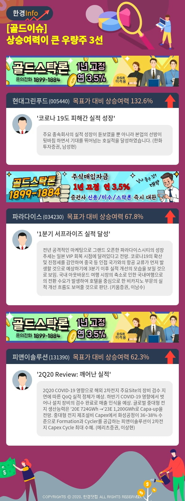 [골드이슈] 상승여력이 큰 우량주 3선