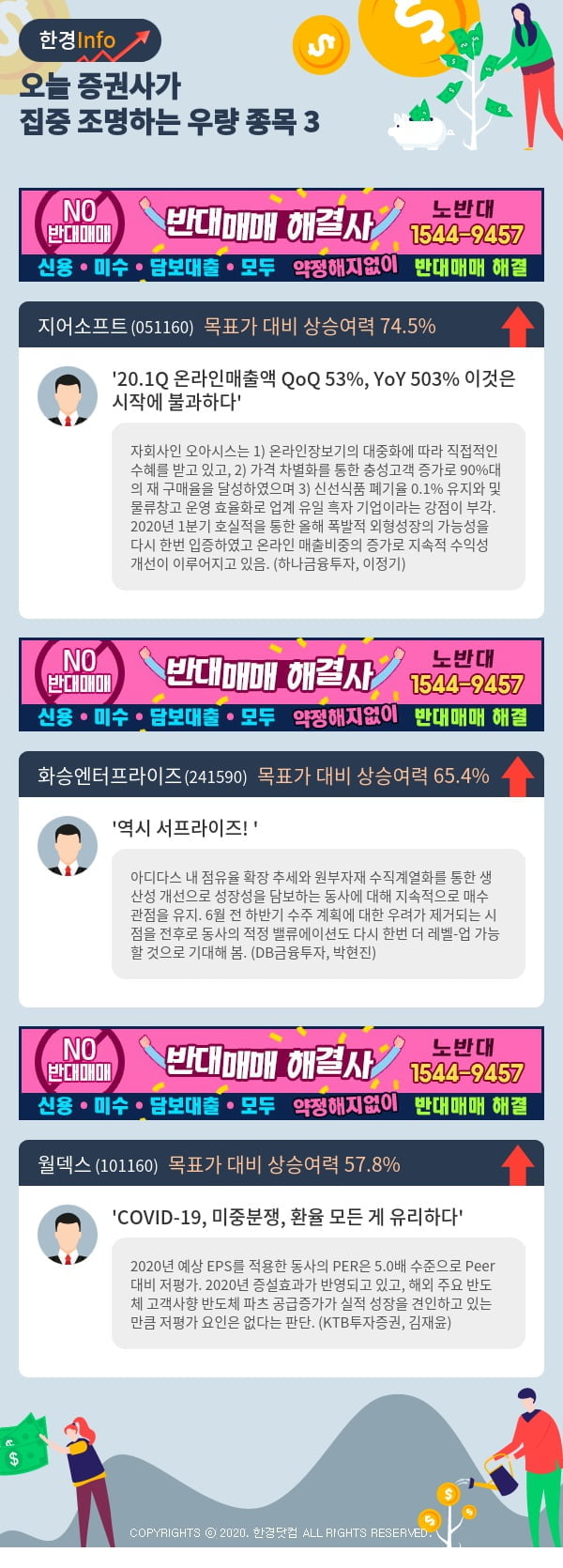 [포커스]오늘 증권사가 집중 조명하는 우량 종목 3