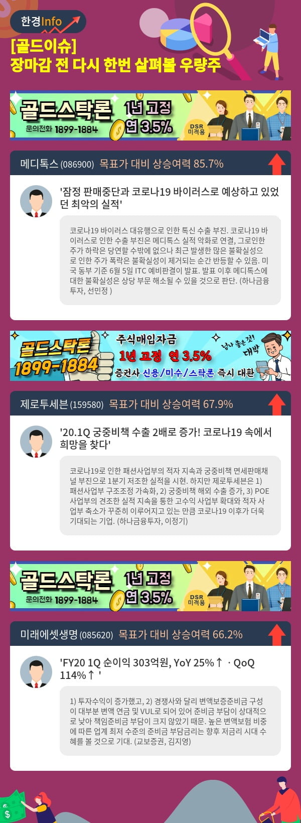 [골드이슈] 장마감 전 다시 한번 살펴볼 우량주