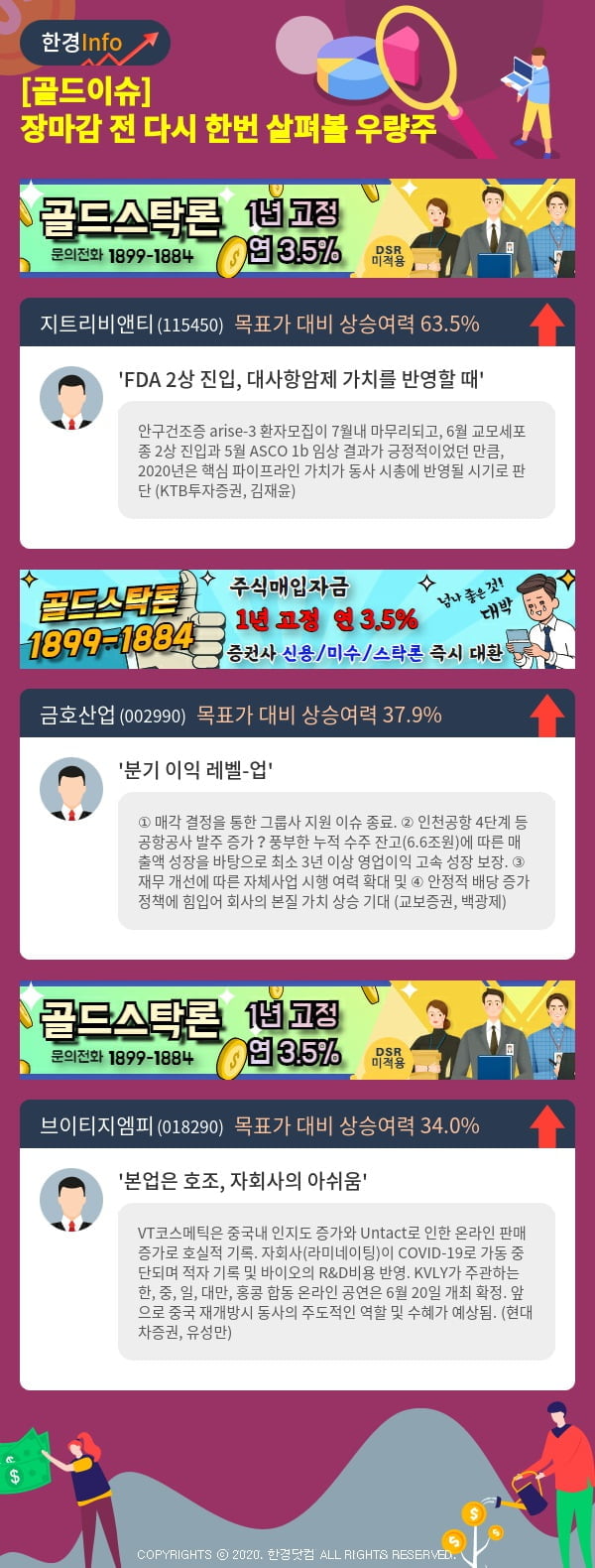 [골드이슈] 장마감 전 다시 한번 살펴볼 우량주