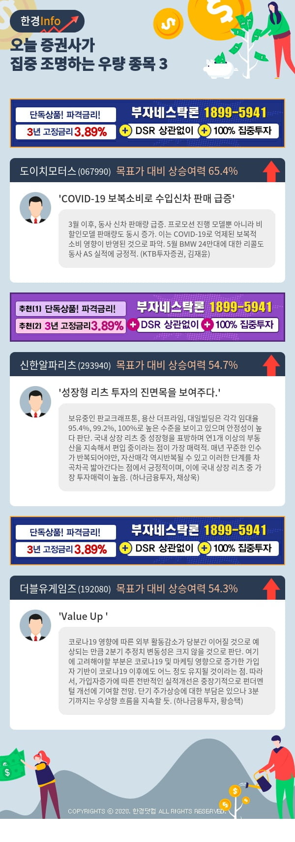 [포커스]오늘 증권사가 집중 조명하는 우량 종목 3