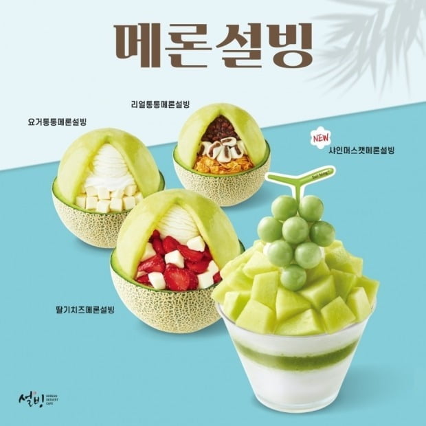 설빙이 여름을 맞아 국산 메론 4종을 출시했다. (사진 = 설빙)
