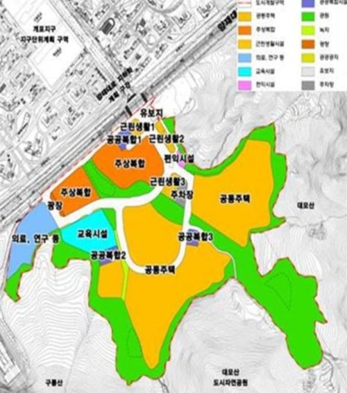 토지이용 계획도(자료 서울시)