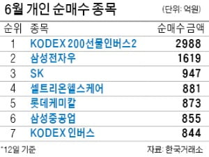 개인 순매수 1위는 '곱버스'…이달 초부터 하락에 베팅