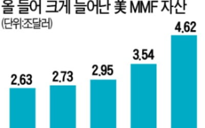 美 MMF '사상 최대'…5600조원 갈 곳 없다