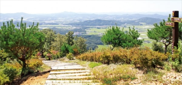 천안시 북면의 어사 박문수 테마길인 은석산 정상 모습.  천안시 제공 