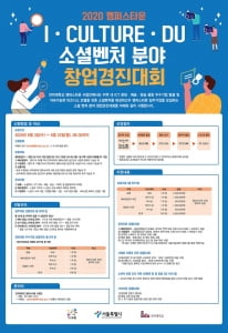 인덕대, 2020 캠퍼스타운 'I·CULTURE·DU 소셜벤처 분야 창업경진대회&#39; 개최