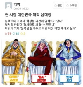 &#39;임팩트의 고려대·혈서의 한양대·따귀의 한국외대&#39; 교수들 막말 어쩌나