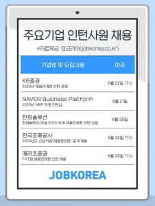 KB증권, 한화솔루션 등 대기업 채용연계형 인턴 모집