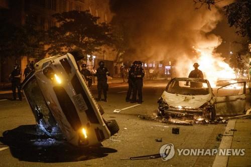 엿새째 미 시위 140개 도시 확산·통금만 40곳…軍 5천명 투입(종합)