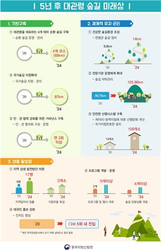 대관령 숲길, 제주 올레길·지리산 둘레길처럼 정비한다