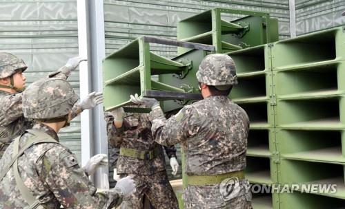 북한, 비무장지대 일대서 대남확성기 재설치…철거 2년만(종합)