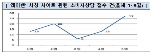 소비자원 "선글라스 브랜드 '레이밴' 사칭 피해 급증"