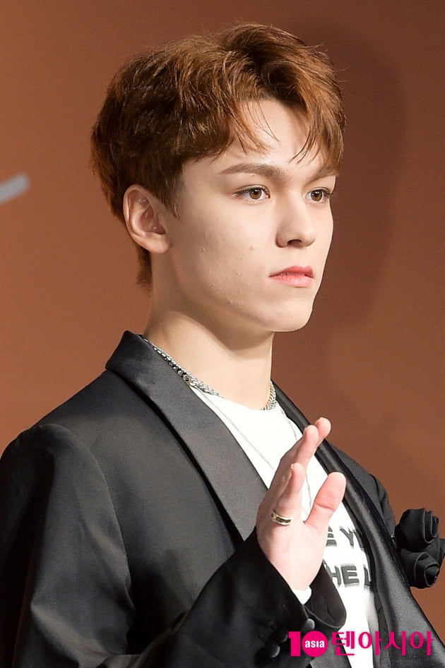 [TEN 포토] 세븐틴 버논 '인사하는 조각상'