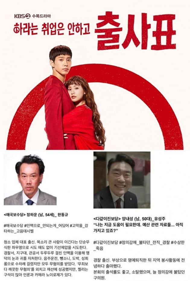 '출사표' 포스터 및 등장인물 소개/사진=KBS 공식 홈페이지