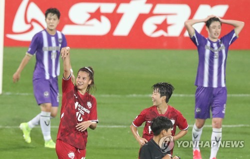 '엘리 또 멀티골' WK리그 현대제철, 창녕WFC 2-0 제압 4연승