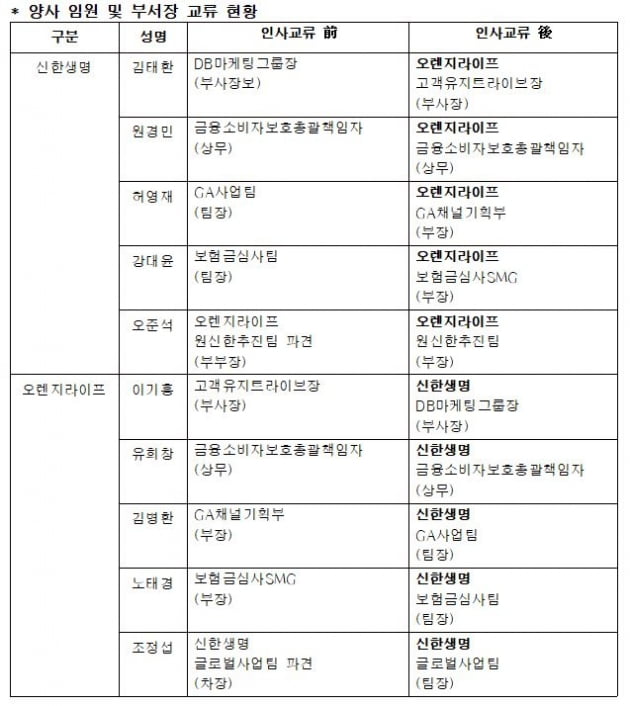 신한금융, 통합보험사 출범 앞두고 조직개편