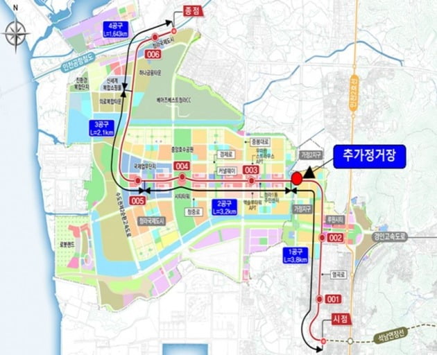 서울7호선의 인천 청라연장선 구간도. 인천시 제공
