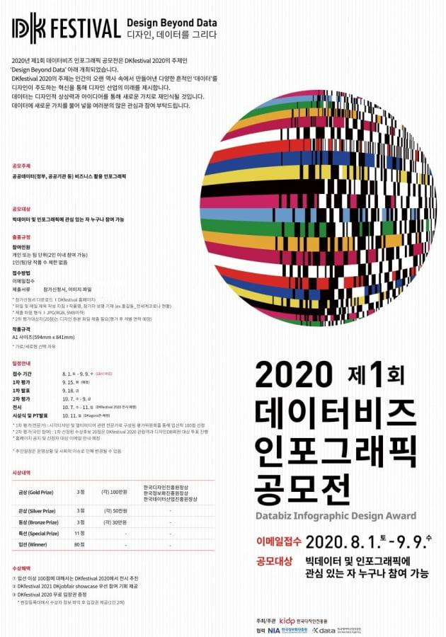 디자인코리아 페스티벌, ‘2020 제1회 데이터비즈 인포그래픽 공모전’ 개최