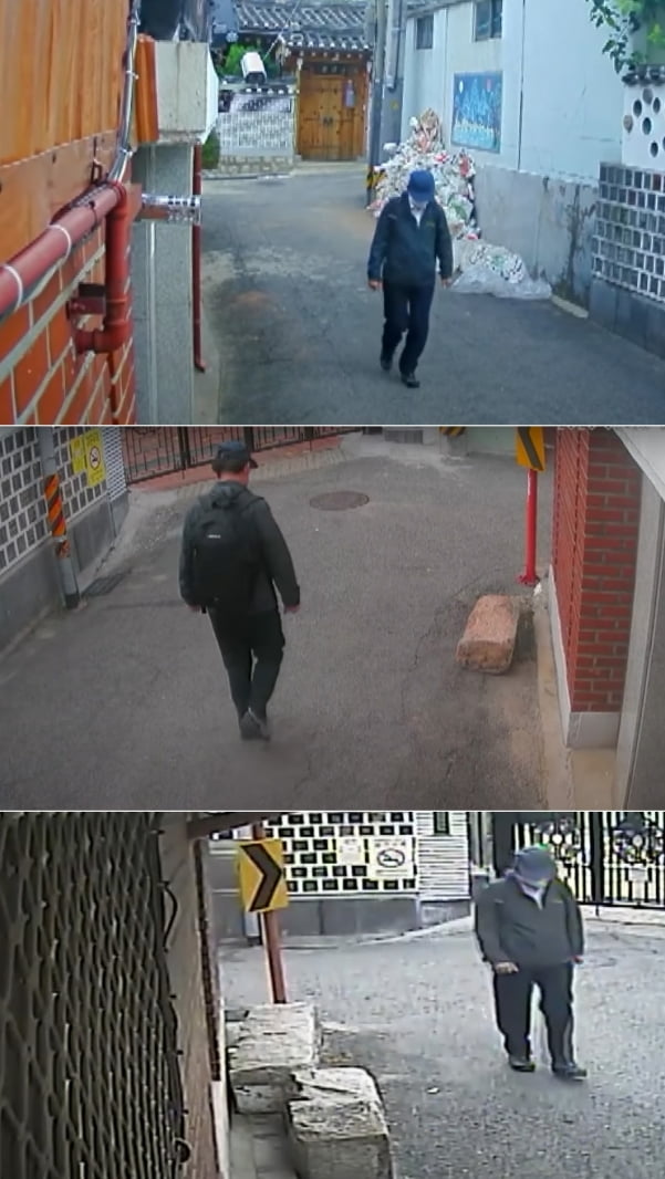 박원순 서울 시장의 마지막 모습이 담긴 CCTV가 공개됐다. [사진=SBS뉴스]