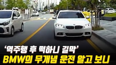 [아차車] '역주행 후 길막' BMW 무개념 운전 이유 알고 보니