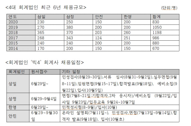 회계법인 '빅4' 신입 회계사 채용 줄이는 까닭