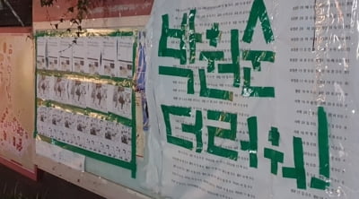 고려대에도 '박원순 더러워' 대자보