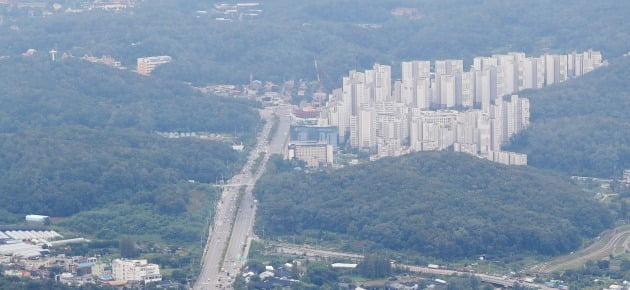 그린벨트 지역이 포함된 서울 서초구 염곡동 일대