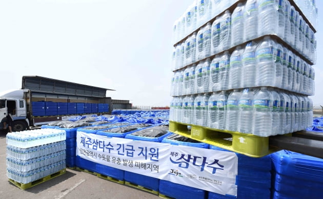 제주삼다수, 인천 수돗물 유충 피해지역에 2만여병 긴급 지원 
