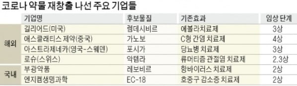 코로나가 불붙인 '약물 재창출' 경쟁