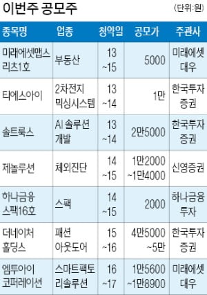 IPO 슈퍼위크…티에스아이 등 7社 일반청약