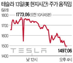 테슬라 하루 18% 롤러코스터…다시 불거지는 '기술주 거품론'