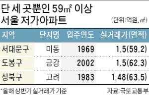 '취득세 감면' 1.5억 이하 아파트 서울 전체의 1% 불과 