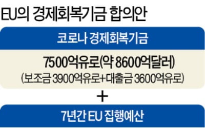 코로나 위기에 EU가 뭉쳤다…경제회복기금 7500억유로 합의