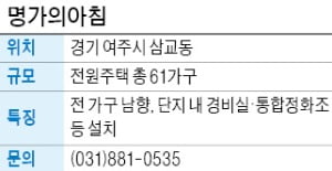 여주 명가의아침 11단지, 숲에 싸인 타운하우스…전가구 남향