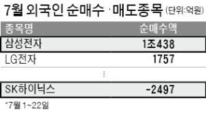 하이닉스 팔고 삼성전자 1조 쓸어담은 외국인