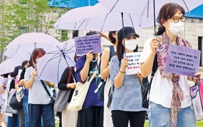 [포토] 여성단체 “성추행 의혹, 인권위가 직권조사하라”