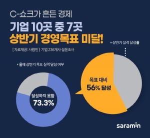 기업 73%는 코로나19로 목표 실적 달성 '실패'…하반기도 상반기와 비슷할 것