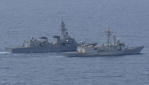 청해부대 대조영함, 아덴만서 일본 호위함과 해적퇴치 훈련