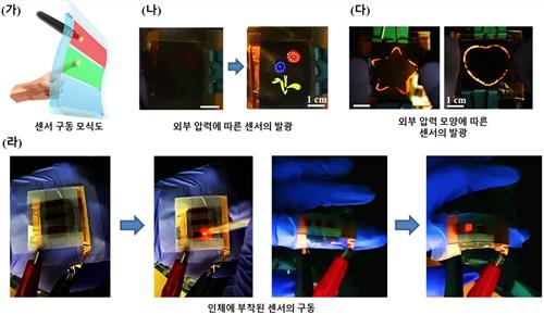 낮은 전압에도 작동하는 발광 센서 개발…전자 피부에 적용