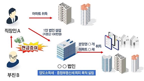 30대 직장인, 법인 세워 10여채 '갭투자'…현금증여 탈루 덜미