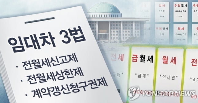 계약갱신청구권·전월세상한제 국회 통과...2+2년 보장